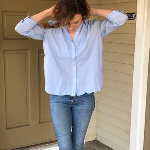 Float pin striped button down